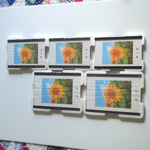 Frames 5 Plastic Magnetic 3 Qty 4” x 6” Photos 2 Qty 5” x 7” Photos New Sealed